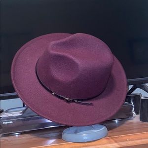 Maroon/Burgundy Fedora Hat